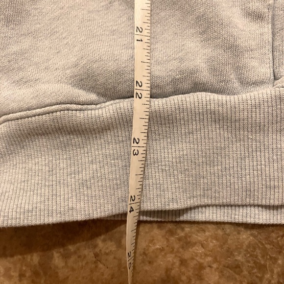 Old Navy Fleece Full Zip Hoodie Gray Sweatshirt Drop Shoulder - Picture 6 of 7